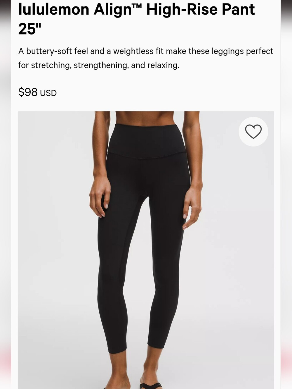 Lululemon Align High Rise 25" Leggings